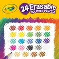 thumbnail image 6 of Erasable Colored Woodcase Pencils, 33 Mm, 24 Assorted Colors, 6 of 7