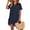 Short Sleeve-Navy Blue, variant on Shine Up Women Cover-up Shirt Tassel Swimsuit Beach Swimwear Summer Bathing Suit Dress