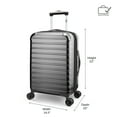 iFLY Hardside Fibertech Luggage 20" Carryon Luggage, Silver