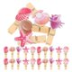 thumbnail image 4 of Shell Photo Clips Wooden Pegs Pink for Decoration 30Pcs Ocean Style, 4 of 5