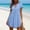 Blue, variant on ClodeEU Women's Collared Short Sleeve V Neck Mini Shirt Dress,Casual Loose Flowy Summer Sundress Army Green,Women's Plus L