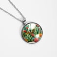 thumbnail image 4 of Cactus Stunning Glass Circular Pendant Necklace - Women's Jewelry, 4 of 5