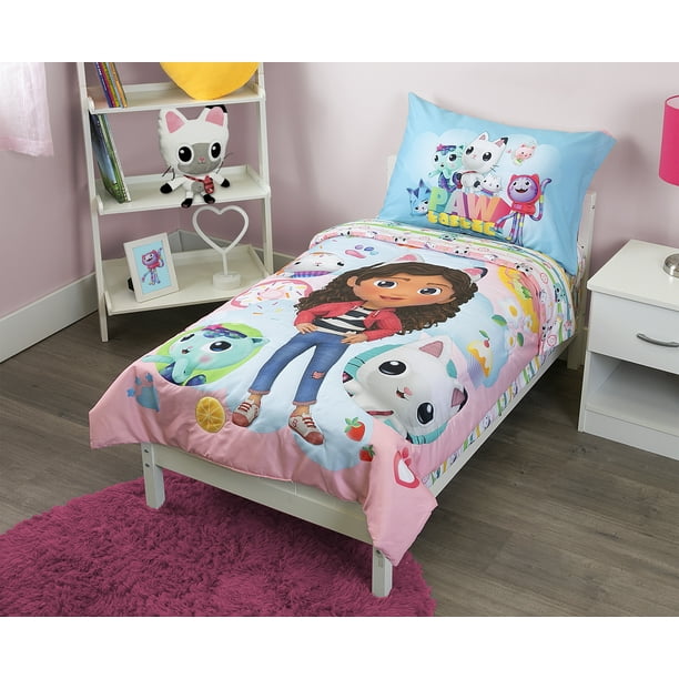 Gabby's Dollhouse 4Piece Toddler Bedding Set