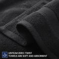 thumbnail image 6 of Linteum Textile Supply Black Bleach Proof Premium Hand Towels for Bathroom 16x27 Inches 100% Cotton Zero Twist Quick Dry Highly Absorbent Bleach Safe Spa Towels for Salon, Home, Hotel [Pack of 24], 6 of 8