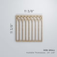 thumbnail image 2 of Ekena Millwork 11 3/8"W x 11 3/8"H x 3/8"T Small Cedar Park Decorative Fretwork Wood Wall Panels, Walnut, 2 of 6