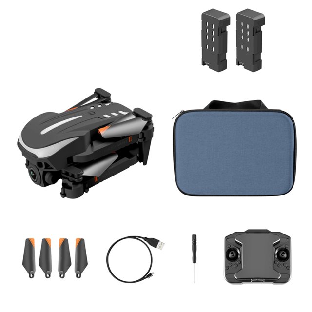 Dron con luz de respiración, cuadricóptero plegable recargable con ruedas de 360 grados, Avión de Control remoto, juego de avión de Accesorios para aéreos conjunto 2 2 piezas de celdas