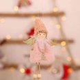 thumbnail image 4 of Matsuzay Bonitos colgantes navideños, divertidas decoraciones para árboles de Navidad, muñeca de dibujos animados, juguete colgante portátil Kits de decoración para fiestas Rosado, 4 of 6