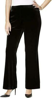 womens plus size black velvet pants