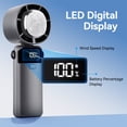 thumbnail image 5 of Portable Handheld Fan with Ice Cooling, 5 Speeds, Foldable for Desk or Neck, LED Display, for Travel Camping Outdoor, 3600mAh, 5 of 10