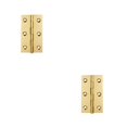 thumbnail image 1 of Riwesomey Bisagras de metal Conector de puerta Herramienta de manualidades de bricolaje Cerradura Mini bisagra lisa Pulido Decorativo Desmontable Ciego/3in/Latón 2piezas, 1 of 6