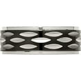 thumbnail image 3 of Stainless Steel Polished Black Ip-Plated 8mm Grooved Band (Size 10.5) Made In China sr420-10.5, 3 of 5