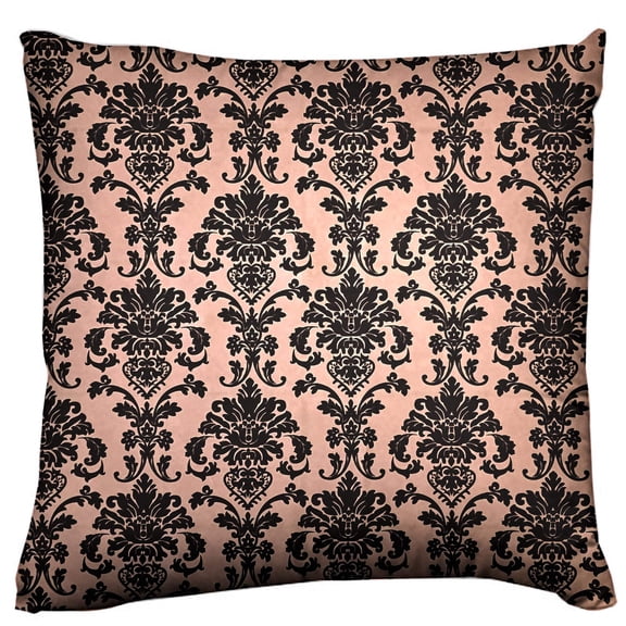 Floral Poplin Damask Decorative Throw Pillow/Sham Cushion Cover Peach