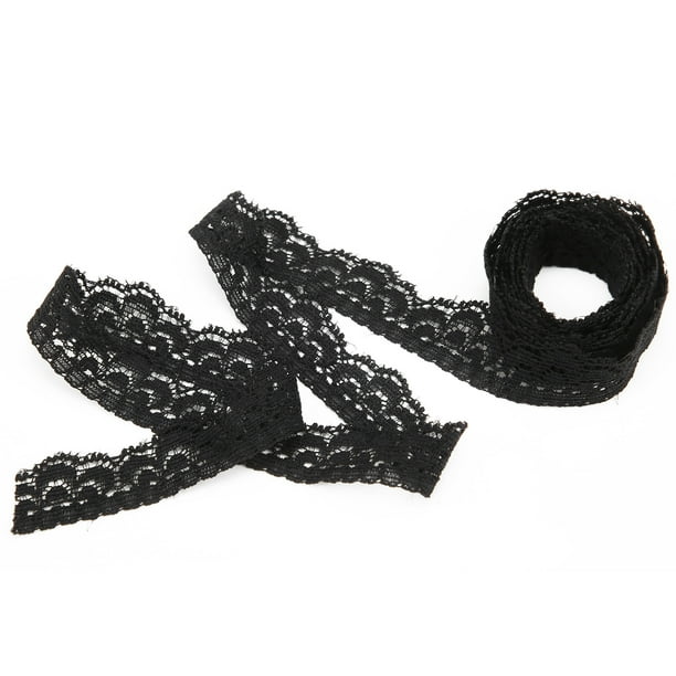 Thin black best sale lace ribbon