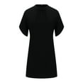 thumbnail image 4 of QIPOPIQ Robes Midi pour Femmes à Étages à Manches Courtes Robes Décontractées Tendance Robe d'Été à Col Rond Robes pour Dames Offres 2023, 4 of 5