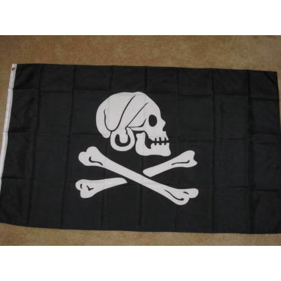Henry Avery Black Pirate Flag Jolly Roger Skull Crossbones Banner Ship 3x5 Foot
