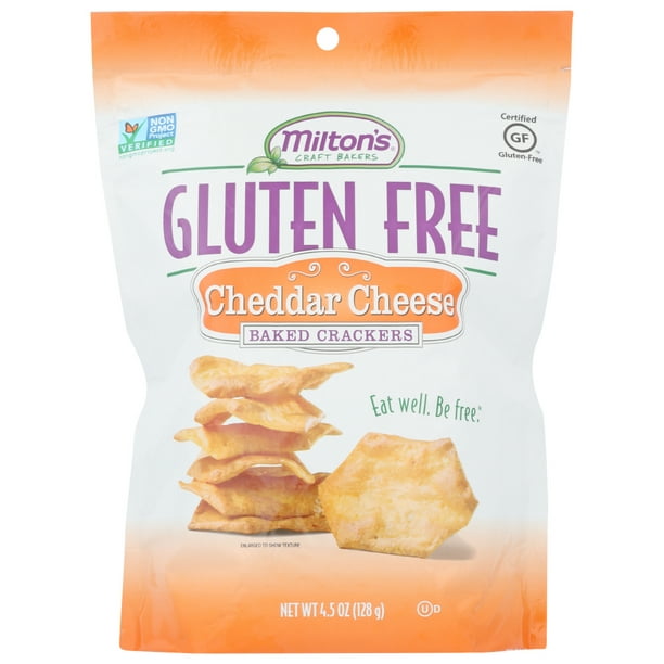 Miltons Gluten Free Baked Crackers Cheddar Cheese, 4.5 Oz