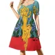 thumbnail image 2 of Vestido de bailarina amarilla de manga corta, vestidos de mujer, vestido de lujo, vestido de fiesta de noche, 2 of 8