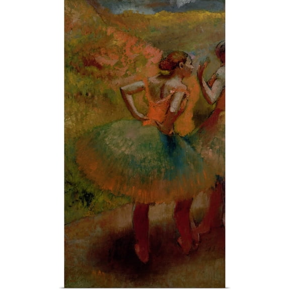 Great BIG Canvas | Rolled Edgar Degas Poster Print entitled Dancers Wearing Green Skirts, c.1895
