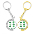 thumbnail image 1 of Sombrero Verde chiste chino suerte Anillo de oro de metal llavero llavero, 1 of 4