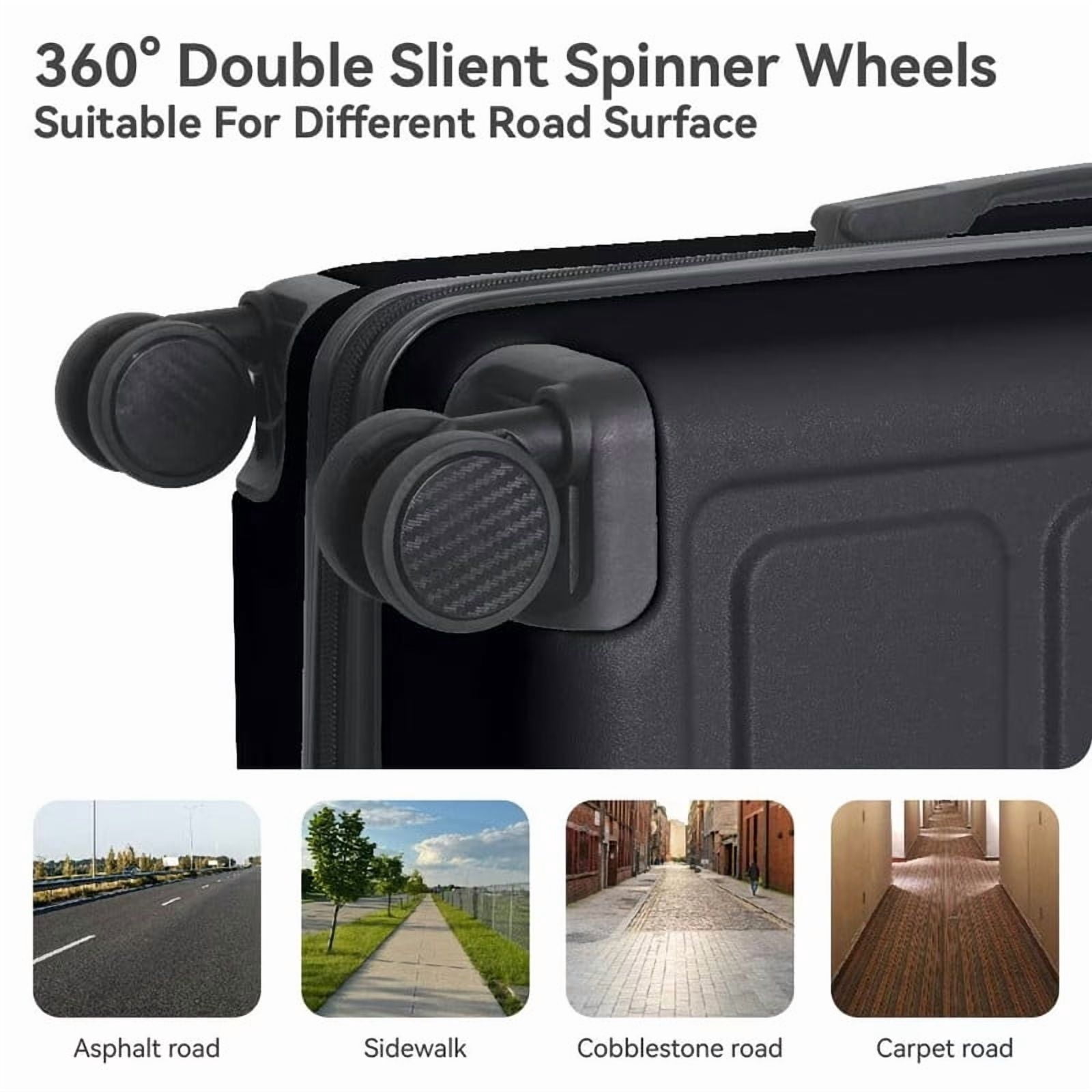 3pcs ABS Hardshell 20''24''28'' Luggage Sets, Lightweight Suitcase Sets, Spinner Wheels Trunks