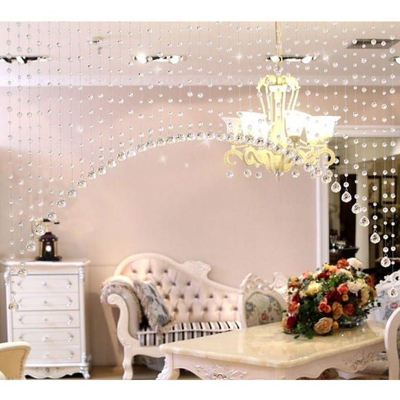 Blackout Curtains 1 Luxury Glass Beads Door String Tassel Curtain Wedding Divider Panel Room Decor