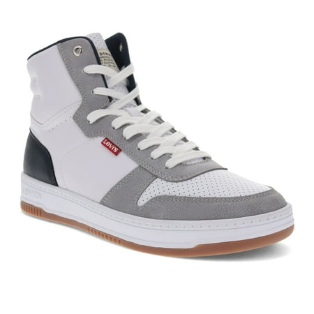 

Levi s Mens Drive Hi Vegan Synthetic Leather Casual Hightop Sneaker Shoe