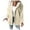Beige, variant on Hueook Coats Women Puffer Jacket with Hood Thicken Women's Solid Color Long-sleeved Long-sleeved Hooded Casual Coat Sky Blue L