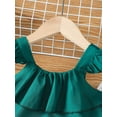 thumbnail image 4 of 5T Baby Girls Clothes 5T Girls 2PCS Outfits Set Toddler Girls Sleeveless Top Pants Set Green, 4 of 6