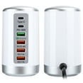 thumbnail image 3 of 6 Smart Identification USB Ports AC 100–240V Small And Portable USB Hub Charger, USB Fast Charger, For Desktop In Office And Home Use White, 3 of 8