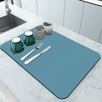 2024 New Diatomite Drying Mat | Super Absorbent & Quick-Dry Kitchen Counter Mat | No Water Marks | Multipurpose Dish Drying Pad | 50X60Cm Floral Design | Easy to Clean & Store