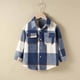 thumbnail image 2 of Abrigo De Invierno Para Niños Pequeños Niños Prendas De Abrigo Chaquetas Camisa De Franela Chaqueta A Cuadros Manga Larga Solapa Botón Abajo Camisas Abrigos Otoño Tops Azul Odeerbi LM103-6572, 2 of 9
