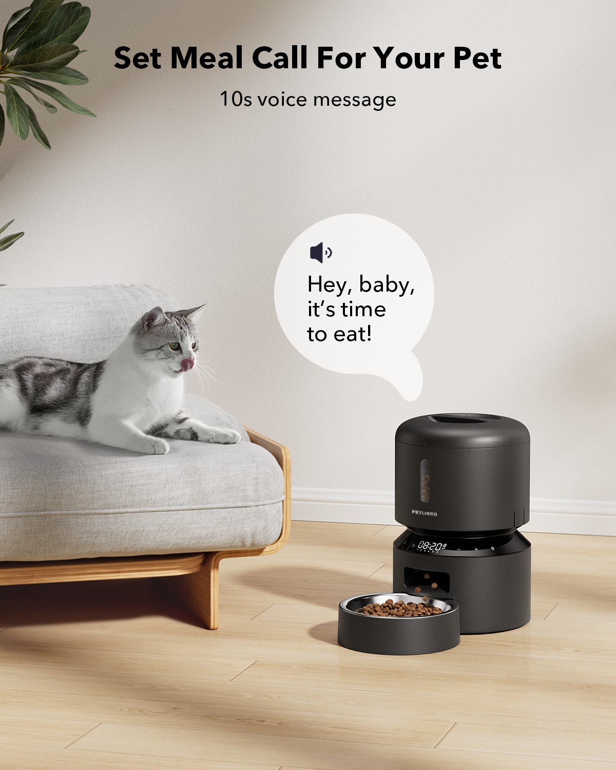 Petlibro 3L Automatic Cat Feeder with Voice Record photo 6