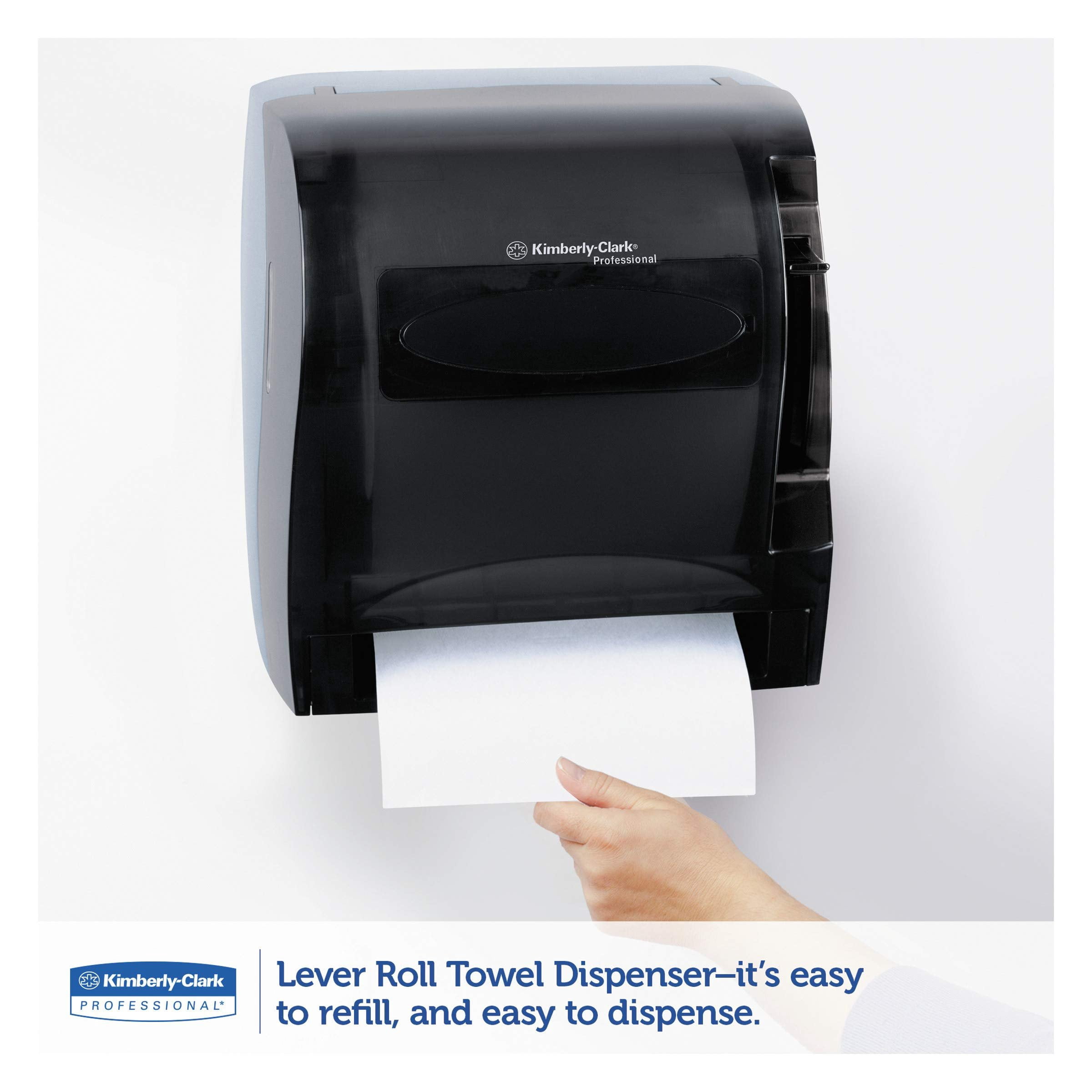 Kimberly Clark Levermatic Roll Paper Towels Dispenser 09765, Manual, Smoke Black