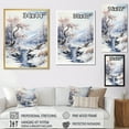 thumbnail image 4 of Designart "Tranquil Lake Winter Minimalism II" Snow Floater Framed Wall Art Living Room, 4 of 5