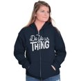 thumbnail image 5 of Do Your Thing Cute Sarcastic Workout Zip Hoodie Sweatshirt Women Brisco Brands L, 5 of 6