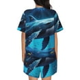 thumbnail image 6 of Fuzoiu Colorful Ocean Whale Print Women's Short-Sleeved Pajama Set,Lounge Sleepwear Set,Womens Pajama Sets 2 Piece,Button-Up Top and Shorts with Pockets-3X-Large, 6 of 7