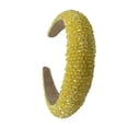 thumbnail image 1 of Qarigey Diademas con cuentas de cristal con purpurina, tocado de punto Flexible para el cabello, tocado para mujer, fiesta, colorido brillante Accesorio para el cabello Amarillo fluorescente Qarigey AP010971-18B, 1 of 5
