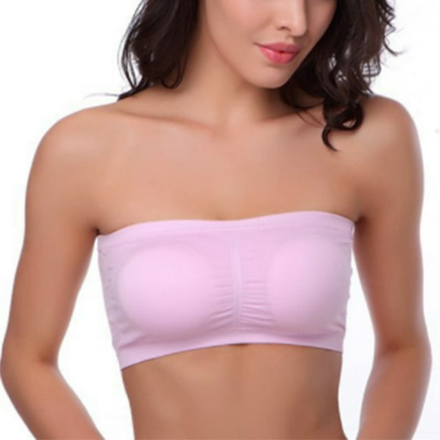 Sujetador inalámbrico Sujetadores sin tirantes Tirante de la ropa interior de la elasticidad Buena elasticidad Easy Matching para vestidos Off Hombro Ropa Pink Methold AP008612-02B