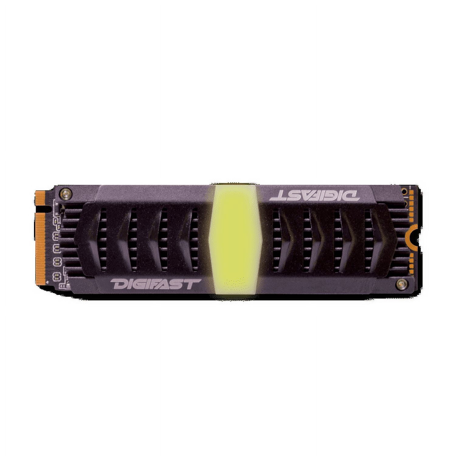 Digifast DGRGB1TM2CNB3 1TB M.2 NVMe RGB SSD - Gen3x4 PCIe, Toshiba BiCS3 Nand Storage Device, Black