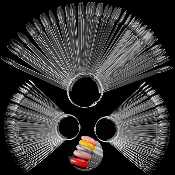 150PCS Transparent Nail Sticks, Plastic Nail Polish Sticks Nail Color Display Practice Nail Art Sample Sticks for Professional Use, Home DIY