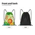 thumbnail image 2 of Yiaed African Animals in the Jungle Print Drawstring Bags Drawstring Backpack Bulk String Back Pack Gym Sport Bag-Small, 2 of 5