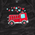 thumbnail image 4 of Inktastic Valentine Fire Truck with Hearts Boys or Girls Baby Bodysuit, 4 of 5