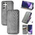 thumbnail image 1 of SaniMore Wallet Case for Samsung Galaxy S23 Ultra 6.8", Vintage PU Leather Case Card Slots Cash Pocket Stand Feature Magnetic Closure Anti-drop Shockproof Full Body Protective Case For S23 Ultra,Gray, 1 of 9