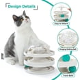 thumbnail image 4 of Cat Toy Cat Track Toy, 3-Levels Circle Tracks with Moving Ba, 4 of 5