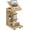 Natural-1, variant on SolaceHue C-Shaped End Table with Wheels, Set of 2 Wood Rolling Side Table w/Adjustable Desktop, Edge Stopper, Side Pocket & 3 Storage Shelves, Sofa Couch Bedside TV Tray for Living Room(Brown)
