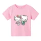 thumbnail image 5 of Camiseta de algodón de Hello Kitty, ropa para niños, ropa para niñas, camisetas Y2k Kawaii Sanrio Kuromi para bebés, camisetas de dibujos animados, camisetas casuales, 5 of 5