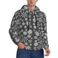 thumbnail image 2 of Fotbe Men's Hoodie with simple white Snowflake Pattern - Kangaroo Pocket Pullover Hooded Sweatshirt, Perfect for Daily Wear, Travel, and Home-4X-Large, 2 of 7