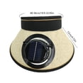 thumbnail image 2 of Beige Summer Straw Sun Hat With Solar Powered Fan Polyester Mesh Visor Cap For Outdoor Travel 22.0X4.7X3.9 In, 2 of 7