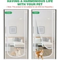 thumbnail image 3 of Wallfire Reinforced Cat Screen Door, Heavy Duty Pets Proof Screen Door with Bilateral Zipper, Prevent Dogs Cats Running Out from Home, Bedroom, Living Room, Kitchen Patio Door,35.5X82,White, 3 of 7
