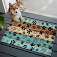thumbnail image 5 of Aqua Brown Bathroom Rug Washable 2x3 Entryway Rug Non Slip Rustic Farmhouse Dog Paw Vintage Front Door Mat Low Pile Indoor Doormat Throw Floor Carpet for Kitchen Bedroom Entrance, 5 of 8
